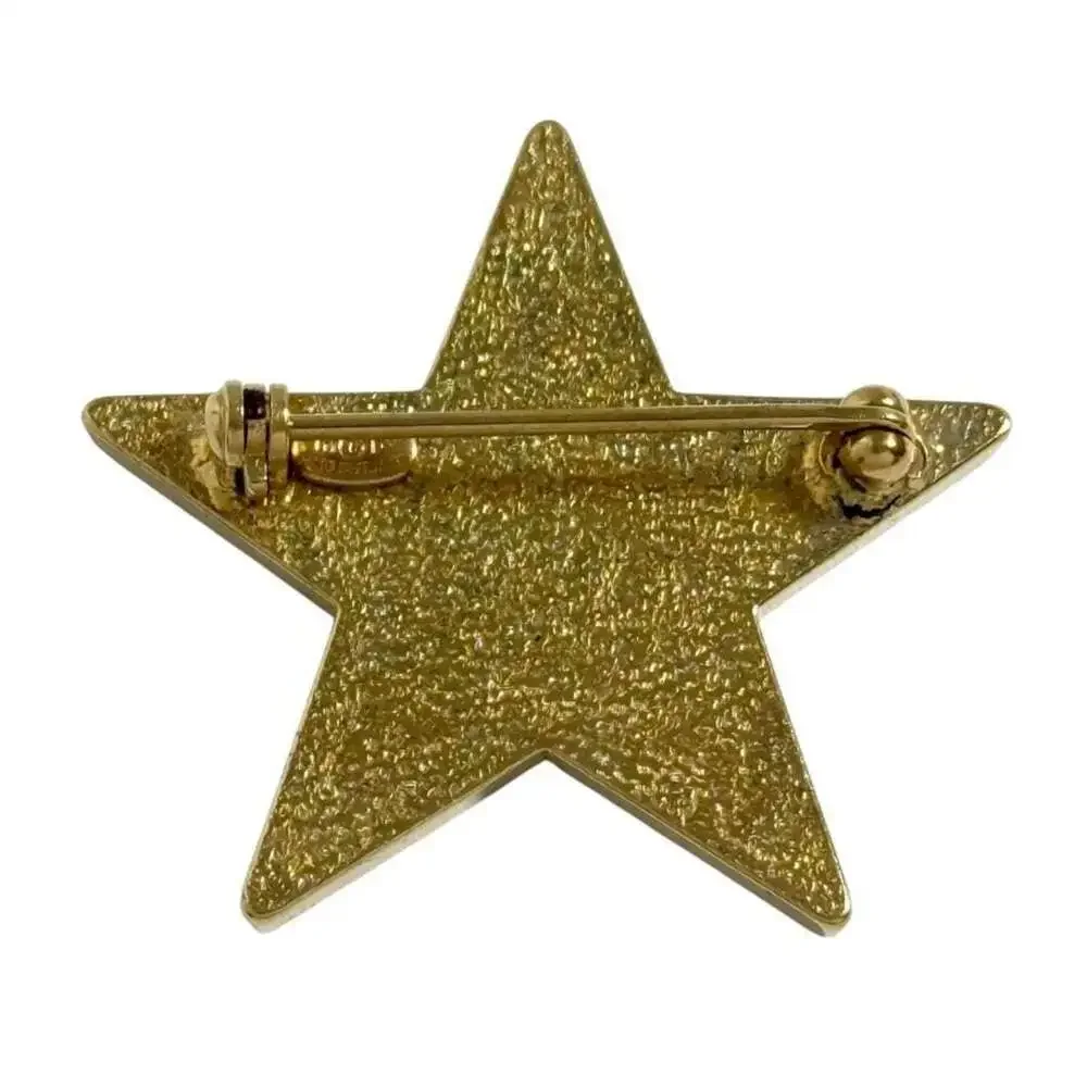 CHANEL Black Logo Brooch